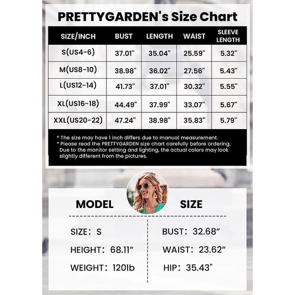 PRETTYGARDEN green size large Swing Mini Dress V Neck Short A-Line Short Dress - Picture 6 of 10